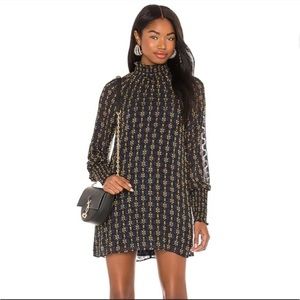 Amanda Uprichard Black and Gold Dress